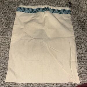 Tory Burch 12"x15" Drawstring DUST BAG for Shoes/Handbags w Gold Logo Charm